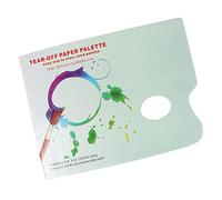 Alomejor Paleta de Papel Desechable, 30 Hojas Lisas para Suministros de Pintura Gouache de Acuarela