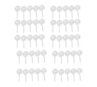 Alomejor Palillos de Alambre Florales 50 Piezas Elegantes Portatarjetas de Mesa para Bodas Compromisos Cumpleaños Plata Acero Inoxidable 7 Cm