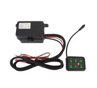 Alomejor Panel de Interruptores de 6 Bandas, Caja de Control Regulable de 12V con Carcasa de Aluminio para Barco, Camión, de relé de Circuito de 720W 60A (luz verde)