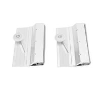 Alomejor Panel de Vidrio Sólido sin Marco, Soporte de Rodillo para Puerta de Ducha, Montaje de Aluminio Duradero para Paneles de Vidrio de 1/4 de Pulgada de Espesor, Accesorios de Baño, 2 Piezas