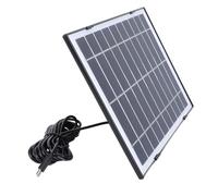 Alomejor Panel Solar de 10 W para Cámara de Seguridad, Cargador de Panel Solar de Silicio Monocristalino con Interfaz Tipo C, IP65 Impermeable para Cámara de Batería Recargable Al Aire