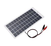 Alomejor Panel Solar Policristalino Portátil Módulo Solar de Alta e 5 W para Iluminación del Hogar, Bombas de Agua Solares y Actividades Al Aire Libre (Puerto)