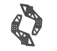 Alomejor Paneles Laterales de Chasis de Fibra de Carbono de 2 Piezas, Diseño Liviano de Protección Fuerte para Vehículos Todoterreno RC de Eje Sólido Losi 1:8 LMT 4WD con Mayor
