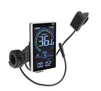Alomejor Pantalla de Bicicleta Eléctrica Panel de Pantalla LCD ABS Monitor de Controlador de Scooter Impermeable UART 9600 31,8 Mm 22,2 Mm Velocidad de Montaje Datos de Viaje de Batería para