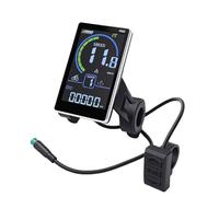 Alomejor Pantalla Ebikes, ABS PVC Bicicleta Eléctrica Pantalla LCD Panel M5 de 5 Pines, Carcasa Impermeable, Corriente de Funcionamiento de 12 MA, Reemplazo de para Scooters y Ciclistas