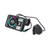 Alomejor Pantalla Ebikes, Pantalla de Bicicleta Eléctrica ABS con Medidor LCD a Color y Cable Impermeable de 5 Núcleos para Manillar de 22,2 Mm