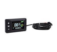 Alomejor Pantalla LCD a Color para Bicicleta, con Pantalla Brillante Retroiluminada para Manillar de Bicicleta Eléctrica de Montaña de 22,2 Mm