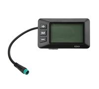 Alomejor Pantalla LCD de Bicicleta Eléctrica 36V 48V LCD GD01 Pantalla Enchufe Impermeable de 5 Pines para Manillar de 22,2 Mm