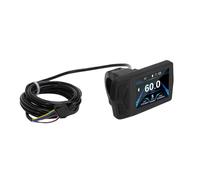 Alomejor Pantalla LCD para Bicicleta Eléctrica, Cuentakilómetros y Velocímetro con Conector SM Retroiluminado para Scooter Eléctrico de Bicicleta de Montaña