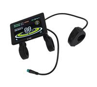 Alomejor Pantalla LCD para Bicicleta Eléctrica, Medidor de Pantalla a Color para Scooter Eléctrico de 24 V, 36 V y 48 con Conector Impermeable de 5 Pines, Compatible con el Prot
