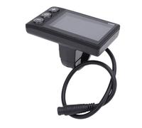Alomejor Pantalla LCD para Bicicleta Eléctrica, Pantalla a Color Resistente Al Agua con Cable 6P, Compatible con 24V 36V 48V 60V, para Manillar de 22,2 Mm