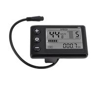 Alomejor Pantalla LCD para Bicicleta Eléctrica, Pantalla Grande Retroiluminada de Panel ABS con Conector de 6 Pines para Patinete Eléctrico y Bicicleta.