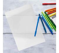 Alomejor Papel Retráctil, Hoja Termorretráctil Transparente sin Superficie de Pulido para Fabricación de Llaveros de Manualidades DIY (0,3mm transparente - sin pulir 20x29cm)