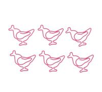 Alomejor Papler Cute Chick Clips de Papel, Alambre de Hierro, Clips Coloridos Reutilizables para el Hogar y la Escuela, 100 Unidades en Caja de Almacenamiento
