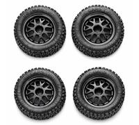 Alomejor Paquete de 4 Neumáticos de Camión RC, Ruedas de Goma Universales para Modelos a Escala 1/14, 1/16 y 1/18