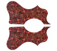 Alomejor Paquete de Golpeador de Guitarra Acústica, Juego de 2 Placas Protectoras de Plástico Brillante para Protección y Decoración para Guitarristas y Entusiastas (BROWN)
