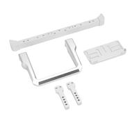 Alomejor Parachoques Delantero RC, Construcción de Aleación Mejorada para Coches Landcruiser LC300 RC, Acabado Inoxidable con Gran Distancia Al Suelo para Rendimiento Todoterreno (Silver)