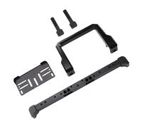 Alomejor Parachoques Delantero RC, Construcción de Aleación Mejorada para Coches Landcruiser LC300 RC, Acabado Inoxidable con Gran Distancia Al Suelo para Rendimiento Todoterreno (Black)