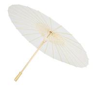 Alomejor Paraguas de Papel Blanco Elegante para Pintura a Mano, Accesorio de Fotografía de Boda, Puesta en Escena