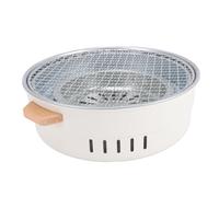 Alomejor Parrilla Interior sin Humo, Parrilla de Mesa de Carbón Portátil de Acero Inoxidable 430 para 3 a 5 Personas, Fácil Configuración y Limpieza, para Acampar, Picnic, Cocinar en el Patio Trasero