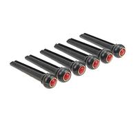 Alomejor Pasadores de Puente de Guitarra, Clavijas de Cuerda de Plástico Duradero con Punto de Abulón para Mejorar la Calidad del Sonido y Fácil Instalación para Guitarras Acústicas (Tipo de cabeza