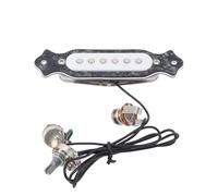 Alomejor Pastilla de Bobina Simple de Repuesto con Preamplificador Incorporado para un Rendimiento sin Ruido para Guitarras Eléctricas Acústicas Folk (Perla Negra)