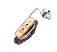 Alomejor Pastilla de Guitarra de 3 Cuerdas DIY Cigar Guitar Box Prewire Guitar PickupTransducer para reparación de Guitarra con Entrada Jack