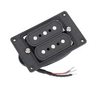 Alomejor Pastilla Humbucker Compatible con Bricolaje para Guitarras con Caja de Cigarros - Colección de Señales Silenciosas (fibra vulcanizada negra)