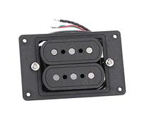 Alomejor Pastilla Humbucker de 3 Cuerdas para Guitarra con Caja de Cigarros, Colector de Sonido Duradero Precableado para Proyectos de Bricolaje (fibra vulcanizada negra)