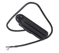 Alomejor Pastilla Humbucker de Riel Caliente Dual de 11K, Accesorios de Guitarra Eléctrica ABS con Imán Cerámico con Reducción de Ruido, para una Fácil Instalación (pista negra negra)