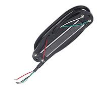 Alomejor Pastilla Humbucker de Riel Caliente Dual de 11K, Accesorios de Guitarra Eléctrica ABS con Imán Cerámico con Reducción de Ruido, para una Fácil Instalación (riel de plata blanca)