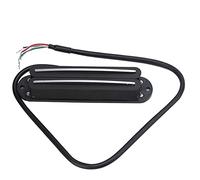 Alomejor Pastilla Humbucker de Riel Caliente Dual de 11K, Accesorios de Guitarra Eléctrica ABS con Imán Cerámico con Reducción de Ruido, para una Fácil Instalación (carril de plata negro)