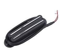 Alomejor Pastilla Humbucker Dual Hot Rail de 11K, Imán Cerámico, ABS, Accesorios para Guitarra Eléctrica con Reducción de Ruido, para Guitarras eléctricas. (Pista de plata negra)