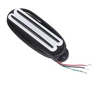 Alomejor Pastilla Humbucker Dual Hot Rail de 11K, Imán Cerámico, ABS, Accesorios para Guitarra Eléctrica con Reducción de Ruido, para Guitarras eléctricas. (pista negra blanca)