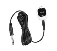 Alomejor Pastilla Piezoeléctrica Universal, Autoadhesiva, sin Perforación, 6,35 Mm para Guitarra, Ukelele y Violín, Sonido Claro y Fácil Control de Volumen (T-10-02)