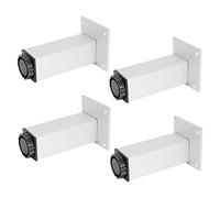 Alomejor Pata de Gabinete Cuadrada de Aleación de Aluminio Ajustable, Fuerte Capacidad de Carga para Muebles de Gabinete, 4 Piezas para Dormitorio, Sala de Estar, Cocina (Patas de Mueble cuadradas