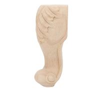 Alomejor Patas de Gabinete de Madera de Caucho Talladas Patas de Muebles Elegantes para Decoración de Hotel de Oficina de Alta Gama Pie de sofá de 4 Piezas para Mesa de Centro de Armario (12 * 6cm)
