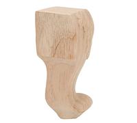 Alomejor Patas de Mesa de Madera de Caucho Grabadas Exquisitas, Pie de sofá Sofisticado para Casa de Huéspedes de Hotel, Patas de Gabinete Talladas de 4 Piezas (15 * 6cm)