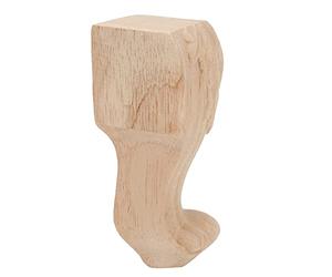 Alomejor Patas de Mesa de Madera de Caucho Grabadas Exquisitas, Pie de sofá Sofisticado para Casa de Huéspedes de Hotel, Patas de Gabinete Talladas de 4 Piezas (15 * 6cm)