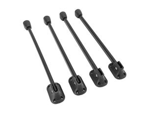 Alomejor - Patas de mesa plegables de 4 piezas, patas de muebles de hierro y silicona resistentes con base engrosada para mesa baja de camping (300 mm)