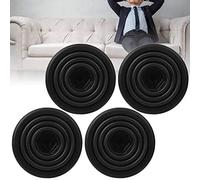 Alomejor Patas de sofá Negro Rendimiento Estable Altura Pies Almohadilla Gabinete Muebles Accesorios 4 Piezas para sofá, Gabinete Plástico PP de Tornillo M8