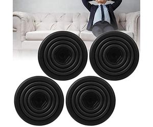 Alomejor Patas de sofá Negro Rendimiento Estable Altura Pies Almohadilla Gabinete Muebles Accesorios 4 Piezas para sofá, Gabinete Plástico PP de Tornillo M8