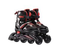 Alomejor Patines en Línea Azules Ajustables Unisex, Protección Triple para Niños y Niñas, Patines de Fitness para una Conducción Suave (Rojo)