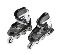 Alomejor Patines en Línea Azules Ajustables Unisex, Protección Triple para Niños y Niñas, Patines de Fitness para una Conducción Suave (Black)