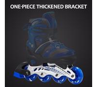 Alomejor Patines en Línea Azules Ajustables Unisex, Protección Triple para Niños y Niñas, Patines de Fitness para una Conducción Suave (Rojo)