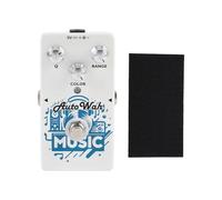 Alomejor Pedal Auto Wah, Pedal de Efectos de Guitarra Diseño Clásico de los Años 70 con Perillas Q RANGE COLOR, para Guitarra Eléctrica, Línea de bajo, Puesta en Escena