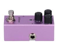 Alomejor Pedal de Efecto de Guitarra Eléctrica Mini True Bypass US Dream Distortion para Tonos de Alta Ganancia Aluminio Púrpura