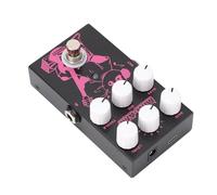 Alomejor Pedal de Guitarra, Pedal Multiefectos de Metal con 9 Tonos de Amplificador Clásicos, Ecualizador de 3 Bandas para Presentaciones en Vivo y Práctica