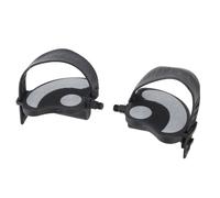 Alomejor Pedales de Bicicleta Estática, Clips Ajustables Universales Duraderos de Acero Inoxidable para Ciclismo en el Gimnasio en Casa