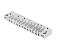 Alomejor Peine de Armónica, Aleación de Aluminio, Plata Esmerilada, Pieza de Repuesto Ligera de 12 Orificios para Usuario de Arpa de Blues 270D